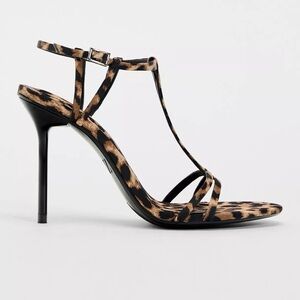 Zara Animal Print Heeled Sandals